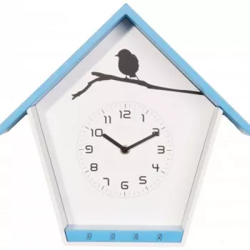 NeXtime kell 3109bl Cuckey, 30.5x33x11 cm, Seinale, Sinine/Valge
