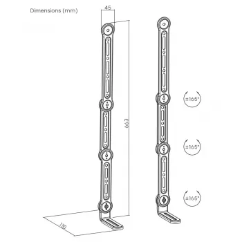 Maclean universaalne VESA kinnitus soundbari jaoks, max 15 kg, MC-335