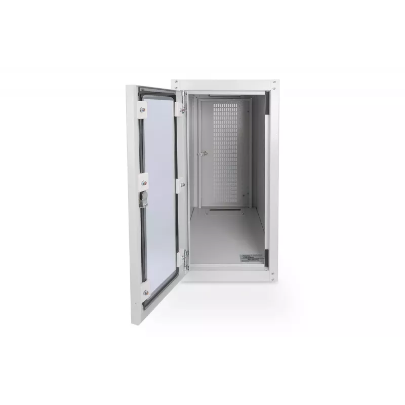 Digitus arvutikorpus klaasuksega, ratastel, lukustatav, ventilatsiooniavadega