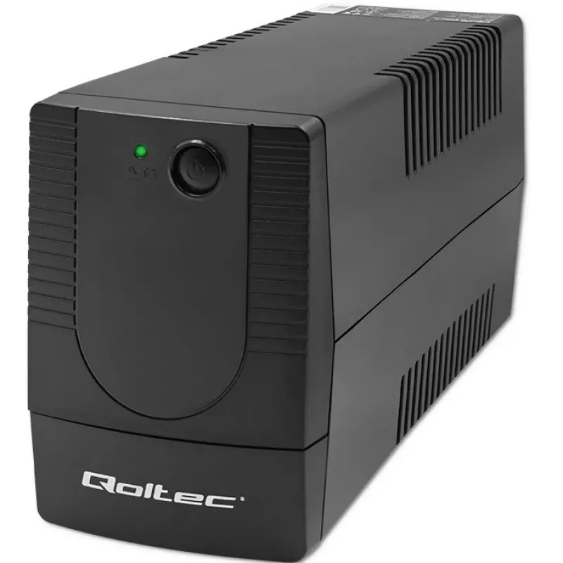 Qoltec 53772 katkematu toiteallikas (UPS) Line-Interactive 0,65 kVA 360 W 1 vahelduvvoolu pistikupesa
