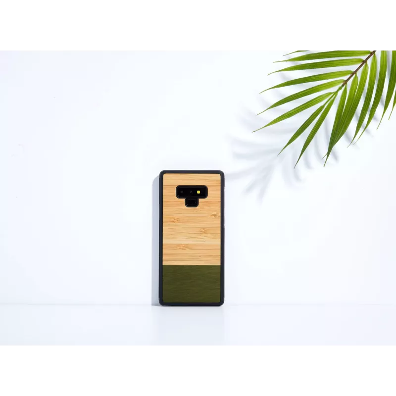 Man and wood nutitelerfoni ümbris Samsung Galaxy Note 9 jaoks — bambusmets must