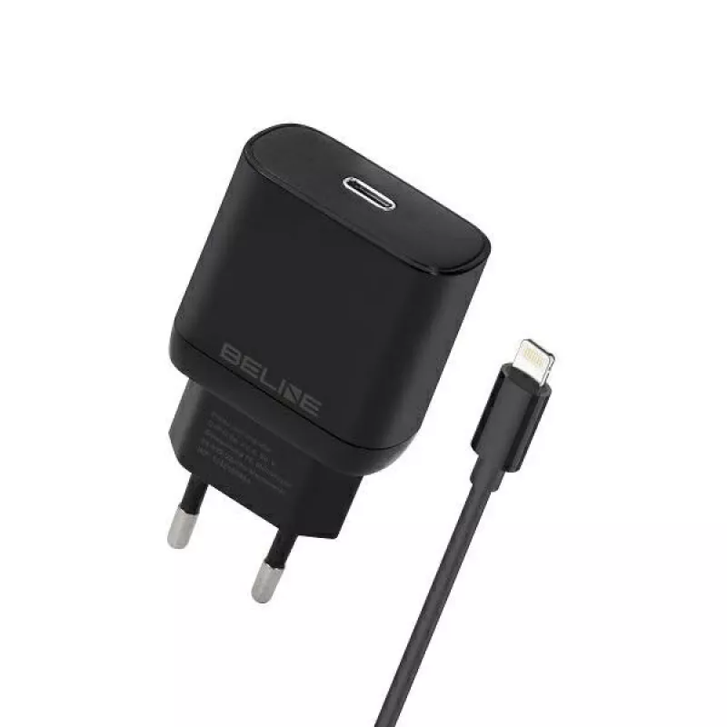 Laadija 30W USB-C Lightningile Beline Beli02174 musta kaabliga