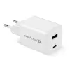 Seinalaadija everActive SC-450Q 45W 1×USB-C 1×USB-A valge