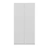 Top e shop SD-90 BI, 2-ukseline magamistoa riidekapp, valge raam, 7 riiulit