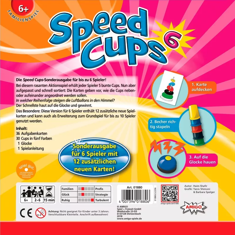 Amigo Speed Cups 6 15 min. lauamäng Fa