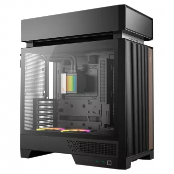 Lauaarvuti korpus DeepCool CL6600 Must — toetab ATX/PS2/SFX/SFX-L toiteplokke, 140 mm esiventilaatoreid, 120/140 mm üla- ja tagaventilaatoreid, 2,5/3,5 tolli draive