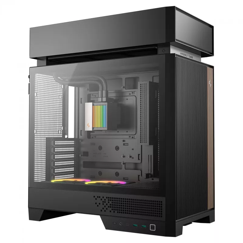 Lauaarvuti korpus DeepCool CL6600 Must — toetab ATX/PS2/SFX/SFX-L toiteplokke, 140 mm esiventilaatoreid, 120/140 mm üla- ja tagaventilaatoreid, 2,5/3,5 tolli draive