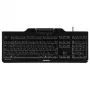 CHERRY KC 1000 SC klaviatuur universaalne USB AZERTY Belgia must