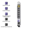 50168 Piksekaitse 8 pistikupesa CA 230 V 3 m hall - PIKSEKAITSED (8 PISTIKUPESA CA, TÜÜP F, 230 V, 50 HZ - Qoltec