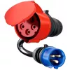 go-e Adapter Gemini flex 22 kW CEE Sinine 16 A - Must - sirge - sirge - IP55 - 22 kW - 16 A
