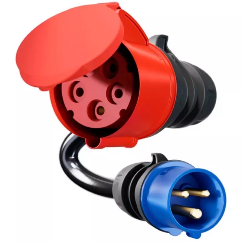 go-e Adapter Gemini flex 22 kW CEE Sinine 16 A - Must - sirge - sirge - IP55 - 22 kW - 16 A