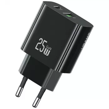 USB-laadija usams USA001629 25 W 1×USB-C + 1×USB-A kiirlaadimine