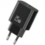 USB-laadija usams USA001629 25 W 1×USB-C + 1×USB-A kiirlaadimine