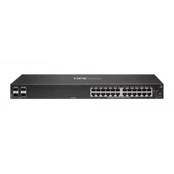 HPE - Aruba 6000 24G 4SFP Switch - Lüliti - L3 - hallatav 24 x 10/100/1000 + 4 x Gigabit SFP küljelt-küljele õhuvooluga riiulisse paigaldatav AC 100 127 V / 200 240 V