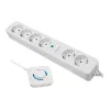 Pikendusjuhe LogiLink LPS271 1,5 m 6 vahelduvvoolupistikut Siseruumides Valge