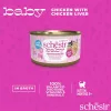Märg kassitoit Agras Pet Foods Schesir Baby in Brühe 70 g — kana, teravaba, noortele kassidele