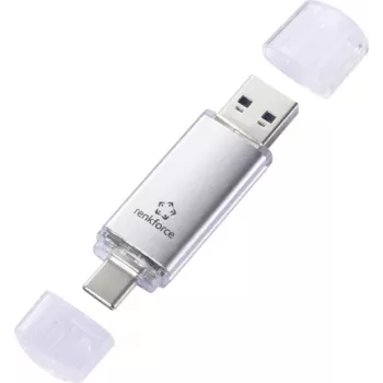 Renkforce RF-USBOS-220 USB-mälupulk 32 GB Hõbedane RF-6684362 USB-A, USB-C® (RF-6684362)