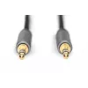 Digitus heliühenduskaabel 3,5 mm pesa 3,5 mm pesale 1,8 m must