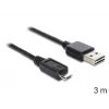 USB-kaabel DeLOCK EASY-USB 2.0-A - USB 2.0 micro-B 3m