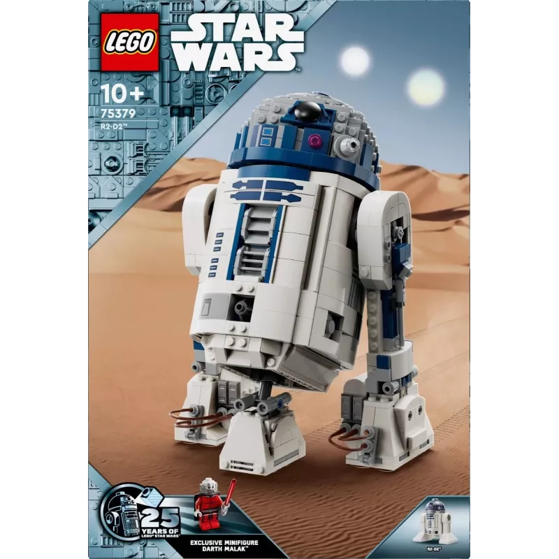 LEGO ehitatav droid R2‑D2 komplekt 75379 — 1050 osa, 10+ aastat, 160×110×240 mm, 0,24 kg