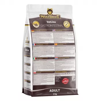 Kuiv koeratoit Wolfsblut VetLine Gastrointestinal Duck 2 kg — veterinaardieet seedimise toetamiseks, 20% valku, 10% rasva