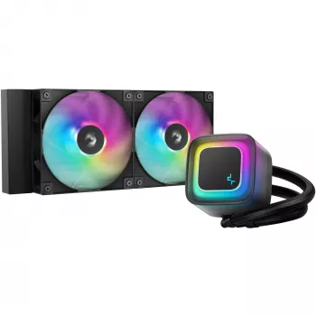 Universaalne vedelikjahutus DeepCool LE240 V2 240 mm, 2x120 mm ventilaatorid, hüdrauliline laager, AM5 tugi, 41 cm voolikud, must