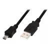 Digitus ASSMANN - USB-kaabel - USB tüüp A, 4-kontaktiline (M) - Mini-USB, tüüp B (M) - 1 m (USB / Hi-Speed USB) - Vormitud - Must (AK-300108-010-S)