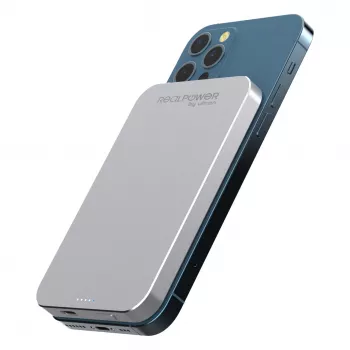 RealPower Powerbank PB-5000 MAG Hõbedane 5.000mAh