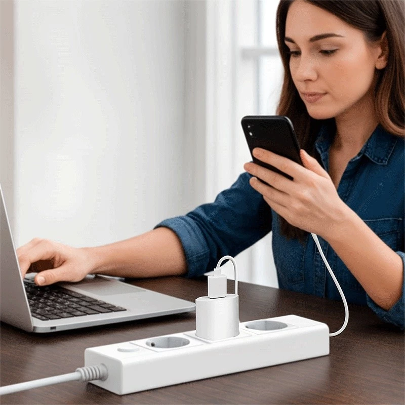 USB-A pistikuadapter, 5W, 5V/1A, 1xUSB-A valge