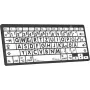 Klaviatuur LogicKeyboard XL-Print Must Valgel DE Mac Bluetooth — saksa paigutus, Mac-spetsiifilised sildid