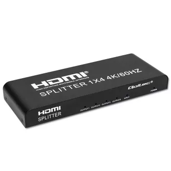 Qoltec 51799 Aktiivne HDMI jaotur 4 x HDMI 4K x 2K | 6Gb/s | 60Hz