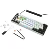 SKILLER SGK50 S4, mänguklaviatuur valge/must, PT-paigutus, Kailh Red