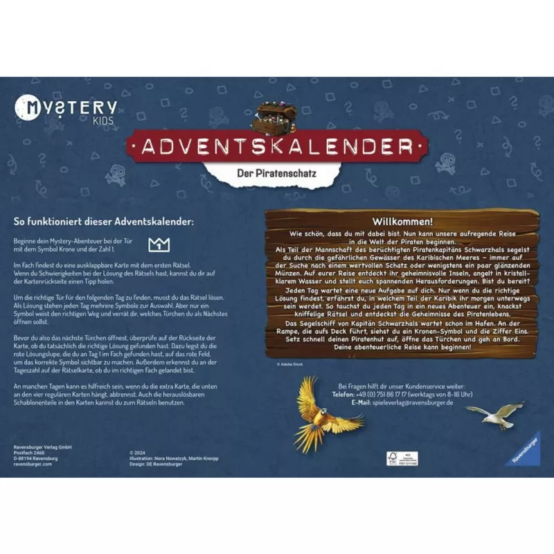 Mystery kids Adventskalender Der Piratenschatz, puslemäng