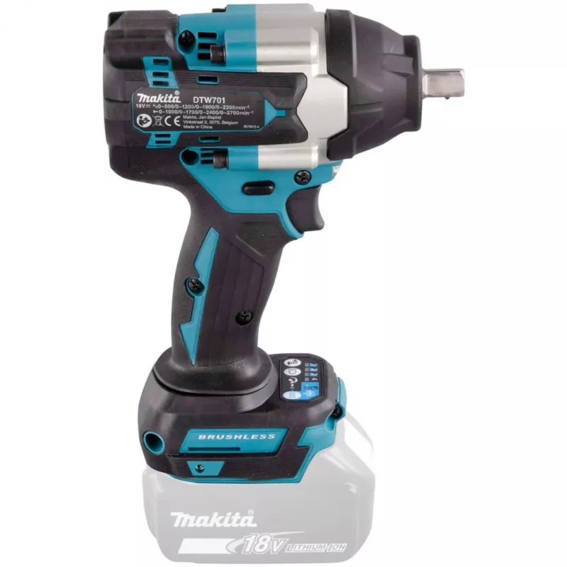 Makita DTW701Z akukruvikeeraja/löökkeeraja 2700 p/min Must, Sinine