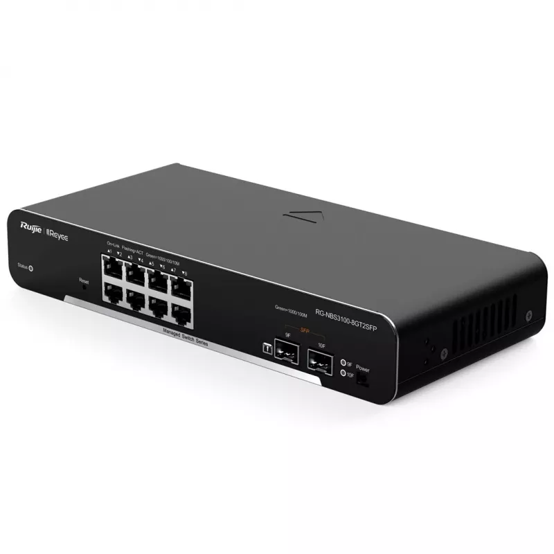 Ruijie Networks RG-NBS3100-8GT2SFP võrgulüliti hallatav L2 Gigabit Ethernet (10/100/1000) Must