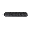 pikendusjuhe IP44 6 pesaga must 2 m H07RN-F 3G1,5 (1159970)