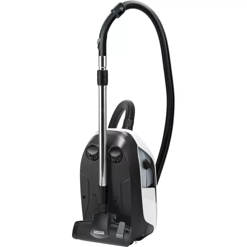Silindertolmuimeja Karcher DS 6 — kuiv, 650 W, 2 L tolmumahtuvus, HEPA 13, 10,2 m tööraadius, teleskooptoru