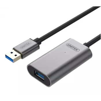 Unitek USB 3.0 active extension kaabel, 10m, Alu., Y-3005
