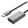 Unitek USB 3.0 active extension kaabel, 10m, Alu., Y-3005