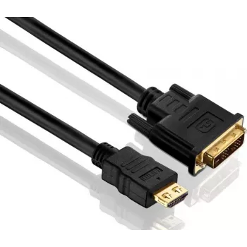 Purelink PureInstall PI3000 - Videokaabel - Single Link - HDMI / DVI - 28 AWG - HDMI, 19-pin (M) - DVI-D (M) - 1,5 m - Kolmekordne isolatsioon - Must (PI3000-015)