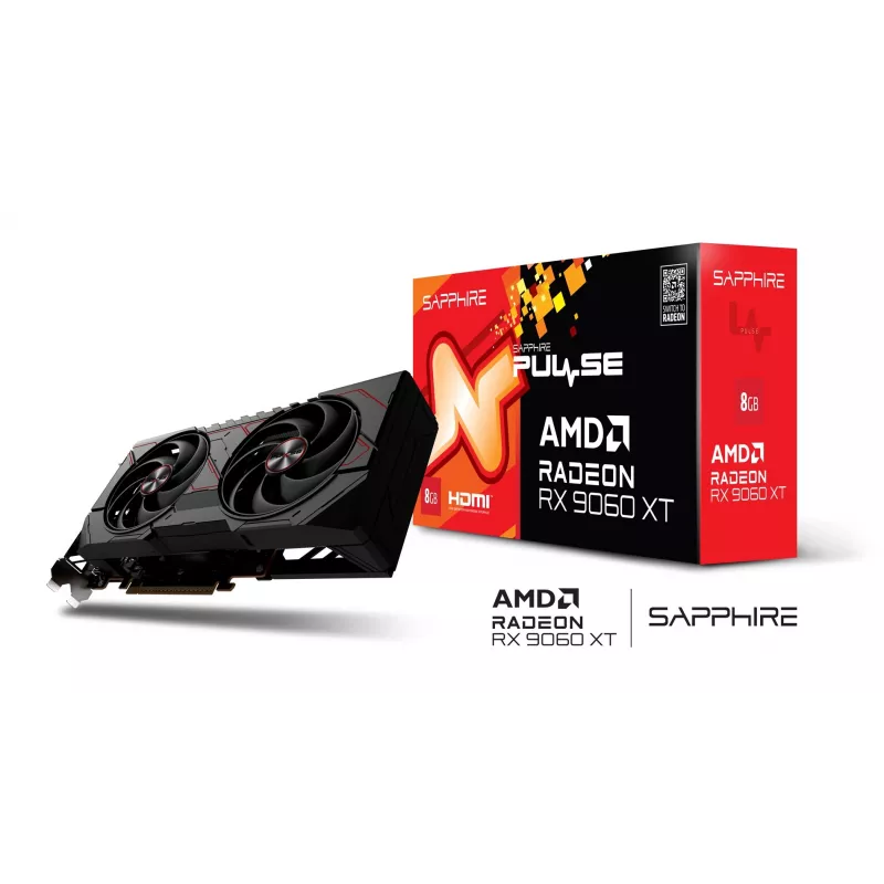 Graafikakaart Sapphire Radeon RX 9060 XT 8GB GDDR6, 128-bit, PCIe 5.0, 3320 MHz, 2x DP + HDMI