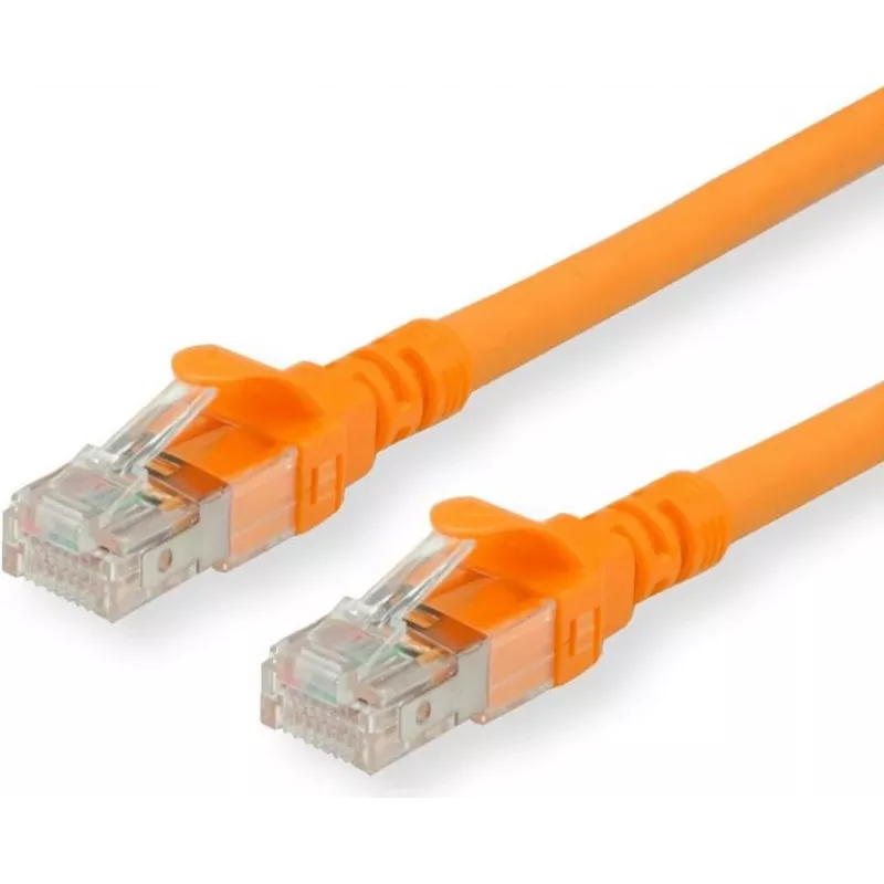ROLINE - patch-kaabel - RJ-45 (M) to RJ-45 (M) - 5 m - SFTP, PiMF - CAT 6 - Halogen-Free, Moulded, Stranded - oranž (21.15.2675)