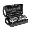 Reguleeritavad hantlid Rebel Chrome 20 kg kohvri ja kangidega (2) — plaadid 2,5 kg, 1,25 kg, 0,5 kg