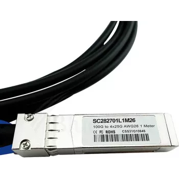 DAC-kaabel CBO, ühildub Palo Alto Networks QSFP28 kuni 4×SFP28, 3 m