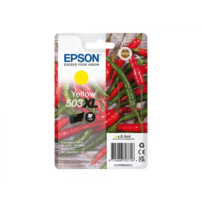 Tindikassett Epson 503XL kollane, originaal, suure (XL) mahutavusega, 6,4 ml, üksikpakend
