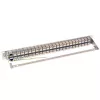 Tripp N254-048-SH-6A 48 porti 1 HE racki paigaldus varjestatud Cat6a STP läbivoolu paigalduspaneel - RJ45 Ethernet - TAA - 10 Gigabit Ethernet - RJ-45 - Cat6a - Hõbe - Valge - Rackeinb