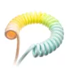 Ducky Premicord Cotton Candy spiraalkaabel, USB Type-C - USB Type-A - 1.8m