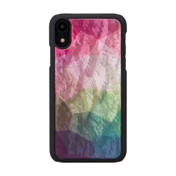 Nutitelefoni ümbris iKins iPhone XR-ile — vee-lillemustriga, must