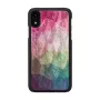 Nutitelefoni ümbris iKins iPhone XR-ile — vee-lillemustriga, must