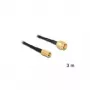 Koaksiaalkaabel DeLOCK 88647 RG-174 3 m SMA SMB Must